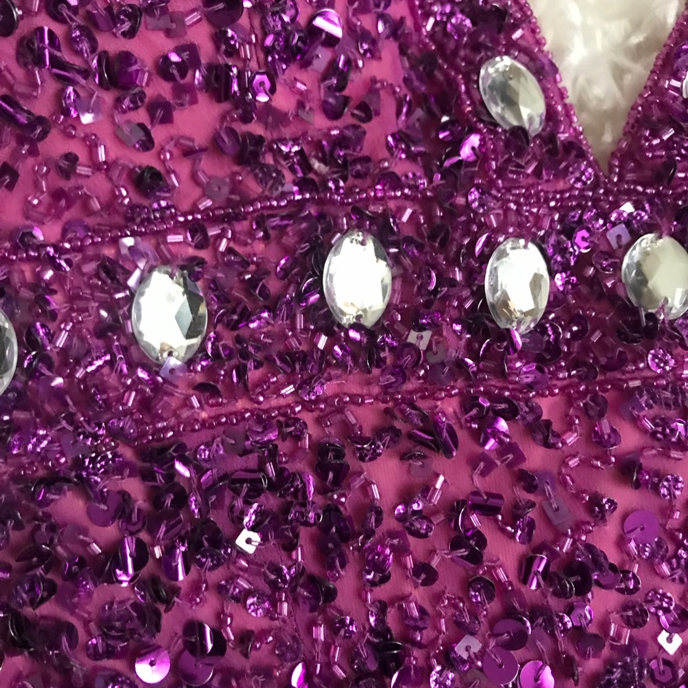 Purple Scala Sequined Prom Dress 💐 - Picture 3 of 6